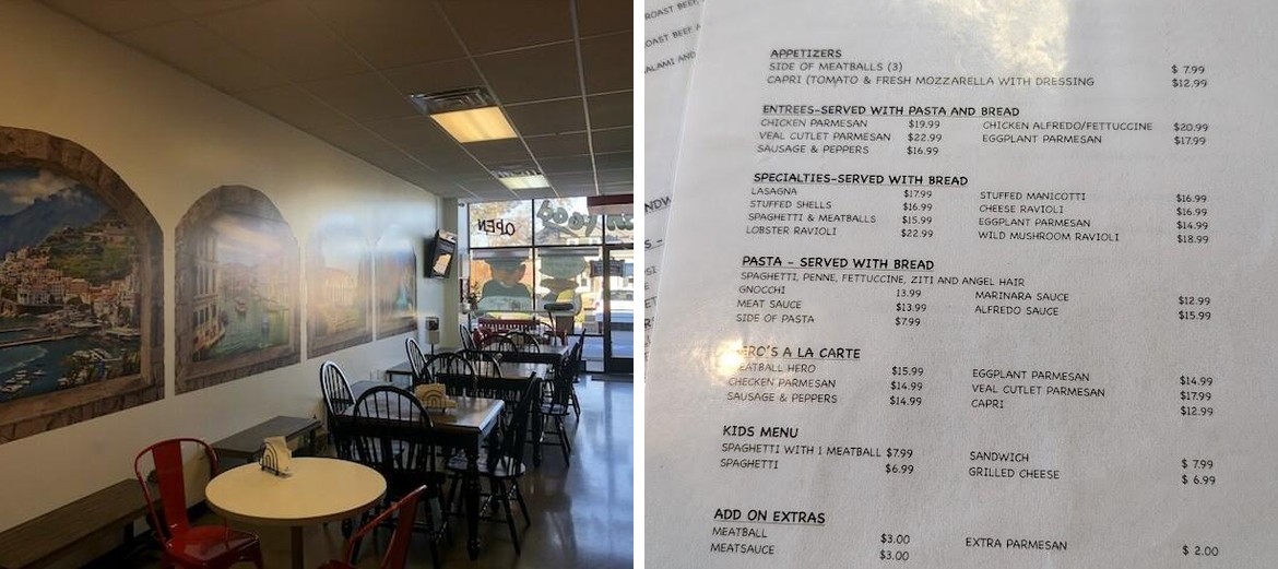 Angelo's Italian Restaurant Menu