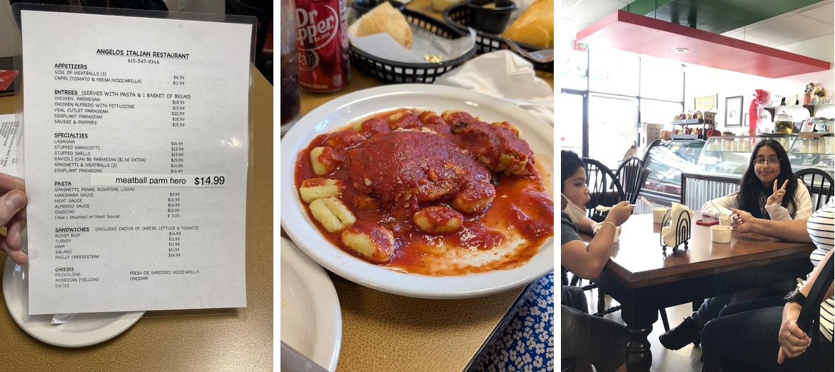 Angelo's Italian Restaurant Menu